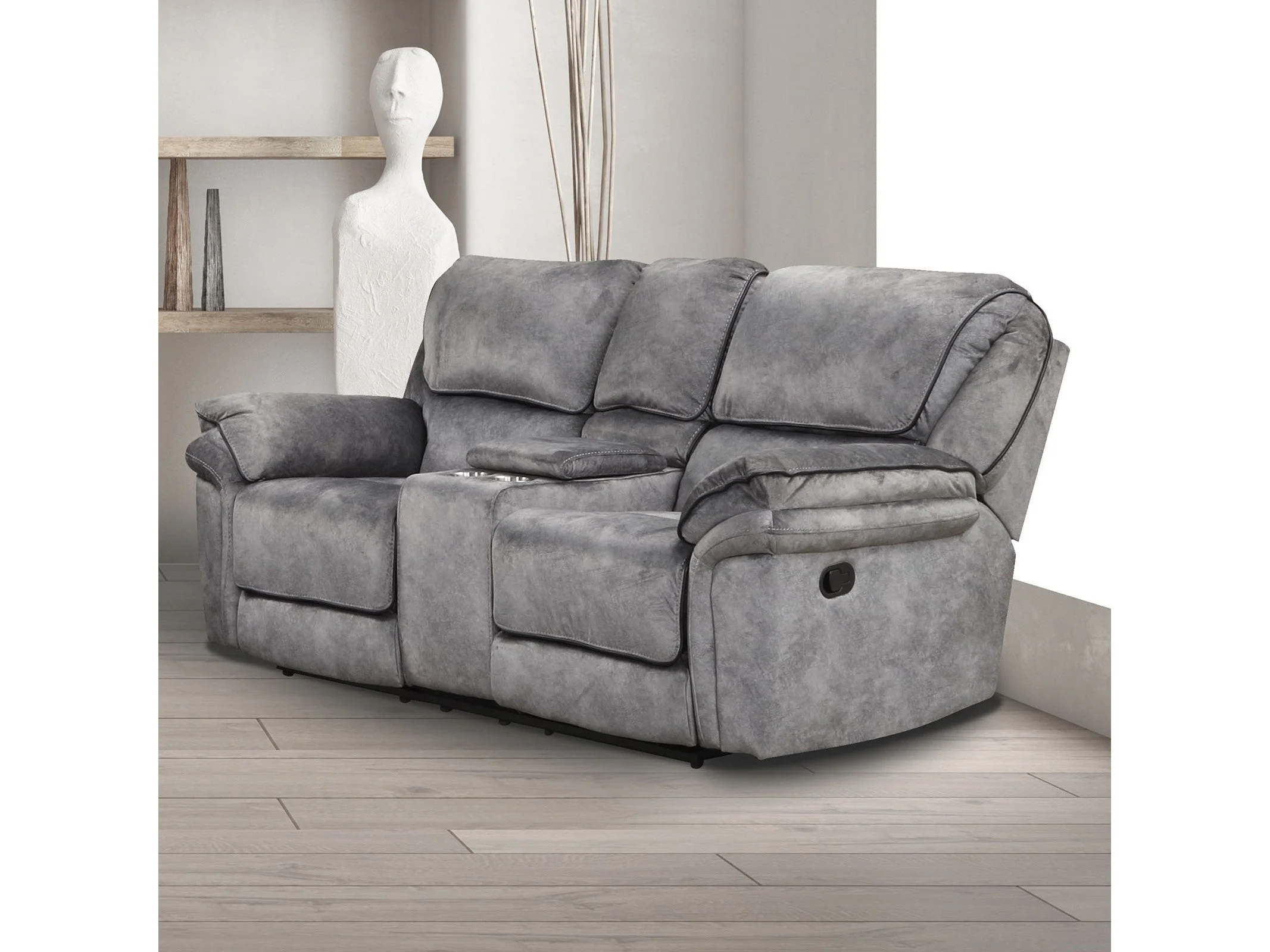 Themis Gray Loveseat
