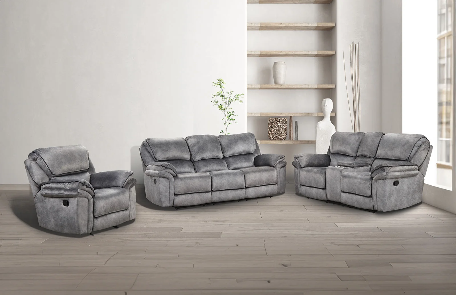 Themis Gray Loveseat - Image 4