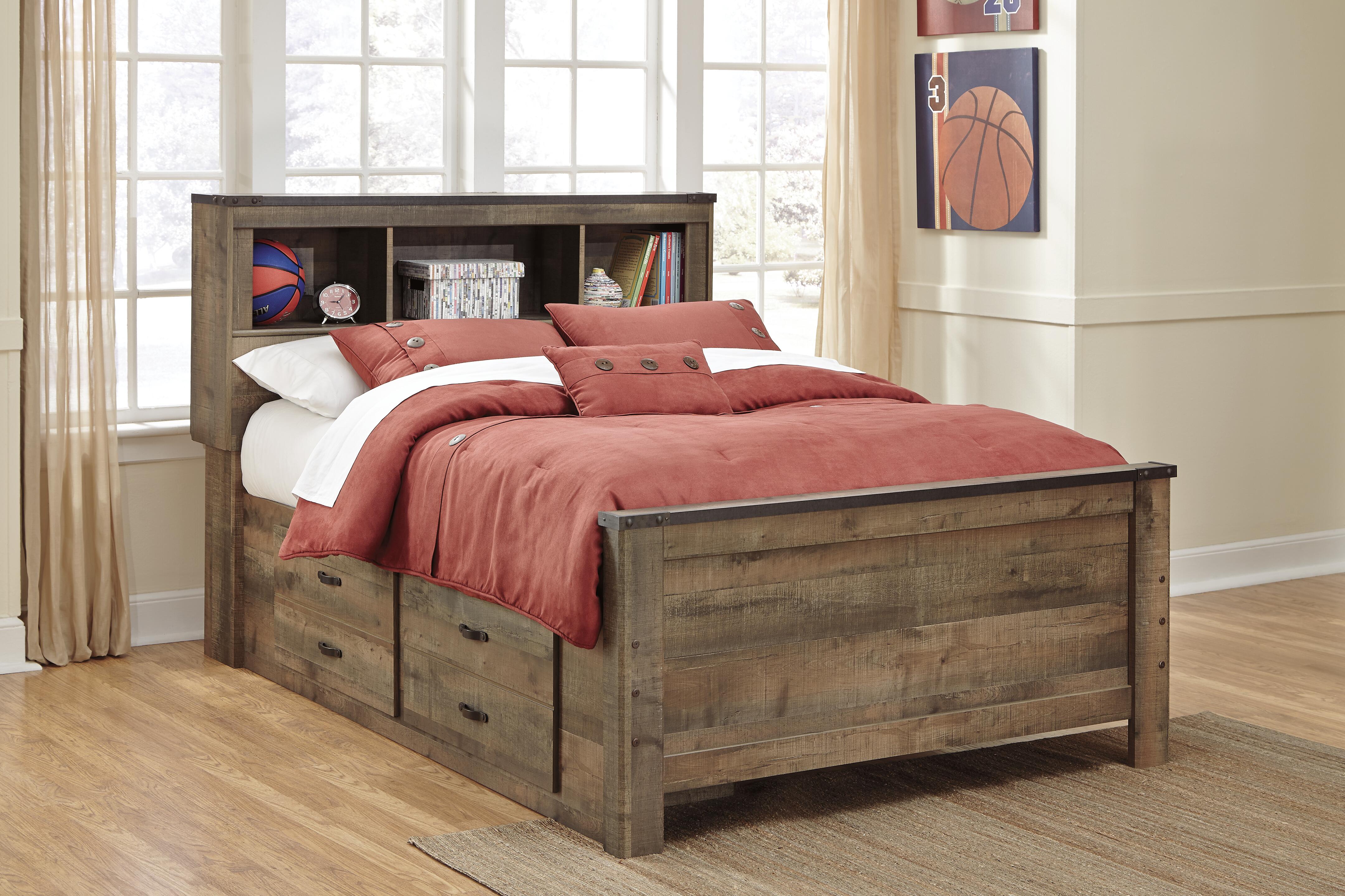 Trinell Bookcase Bed with 2 Storage Drawers - Image 7