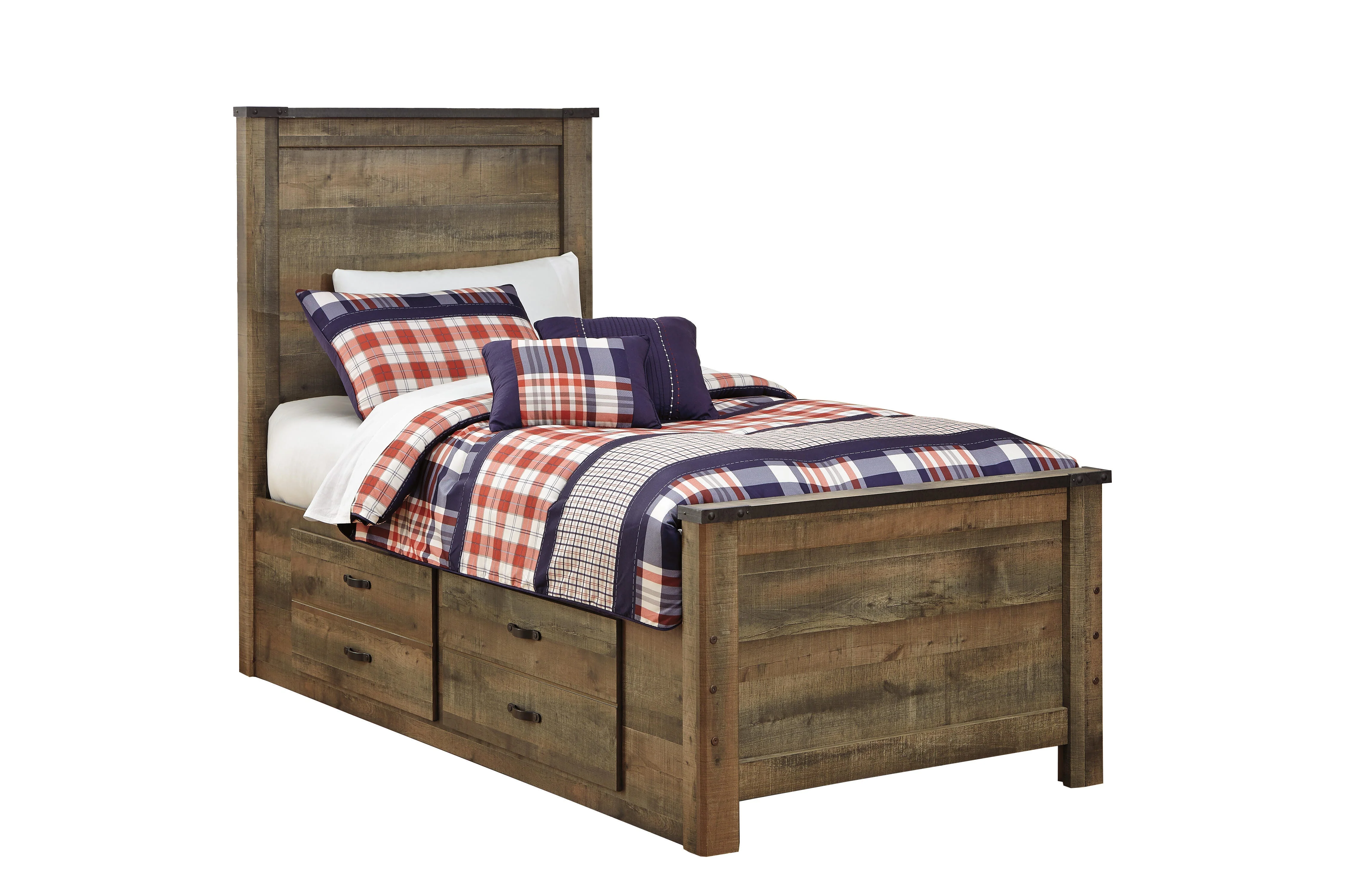 Trinell Panel Bed with 2 Storage Drawers - Image 2