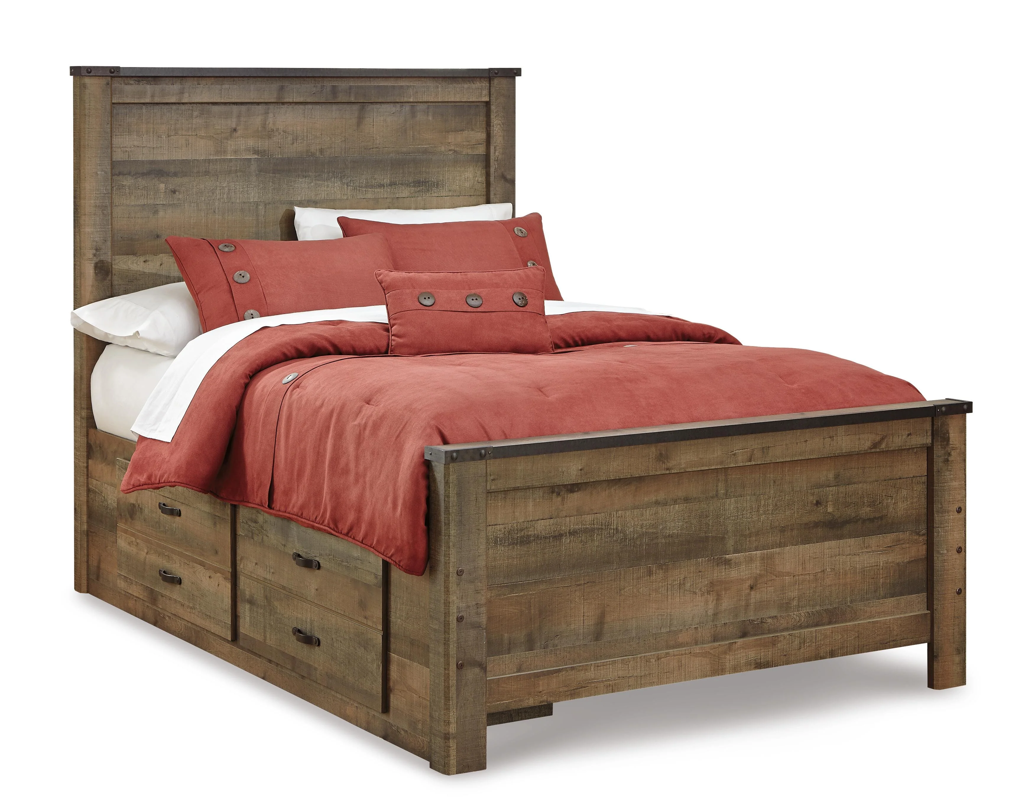 Trinell Panel Bed with 2 Storage Drawers - Image 3