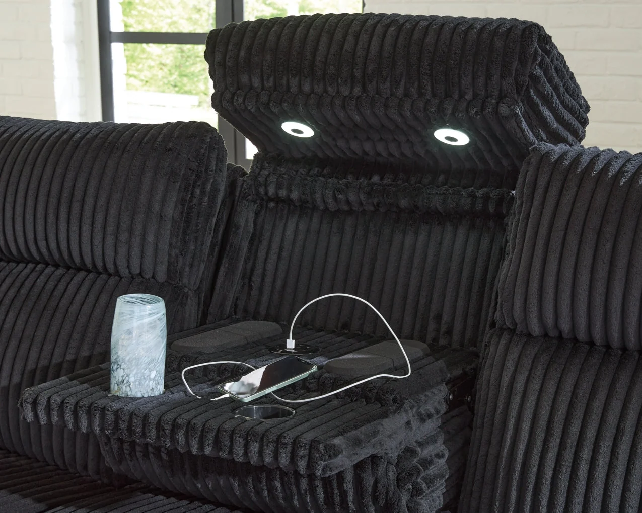 TwinBrooke Power Reclining Sofa with Adjustable Headrest - Image 7