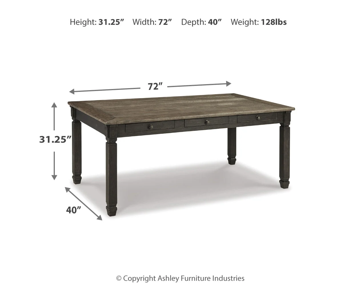 Tyler Creek Rectangular Dining Room Table - Image 3