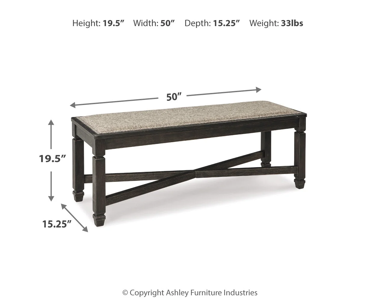 Tyler Creek Upholstered Bench - Image 3
