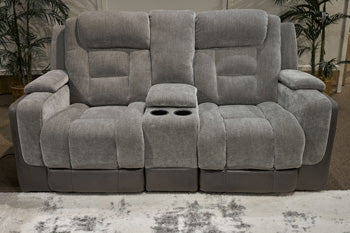 Ultimax Power Reclining Loveseat/Console/Adjustable Headrest - Image 2