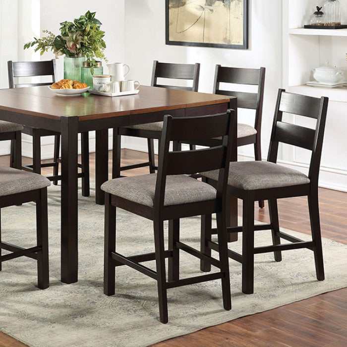 Valdor Dark Oak & Espresso Counter Height Table w/ Leaf - Image 3