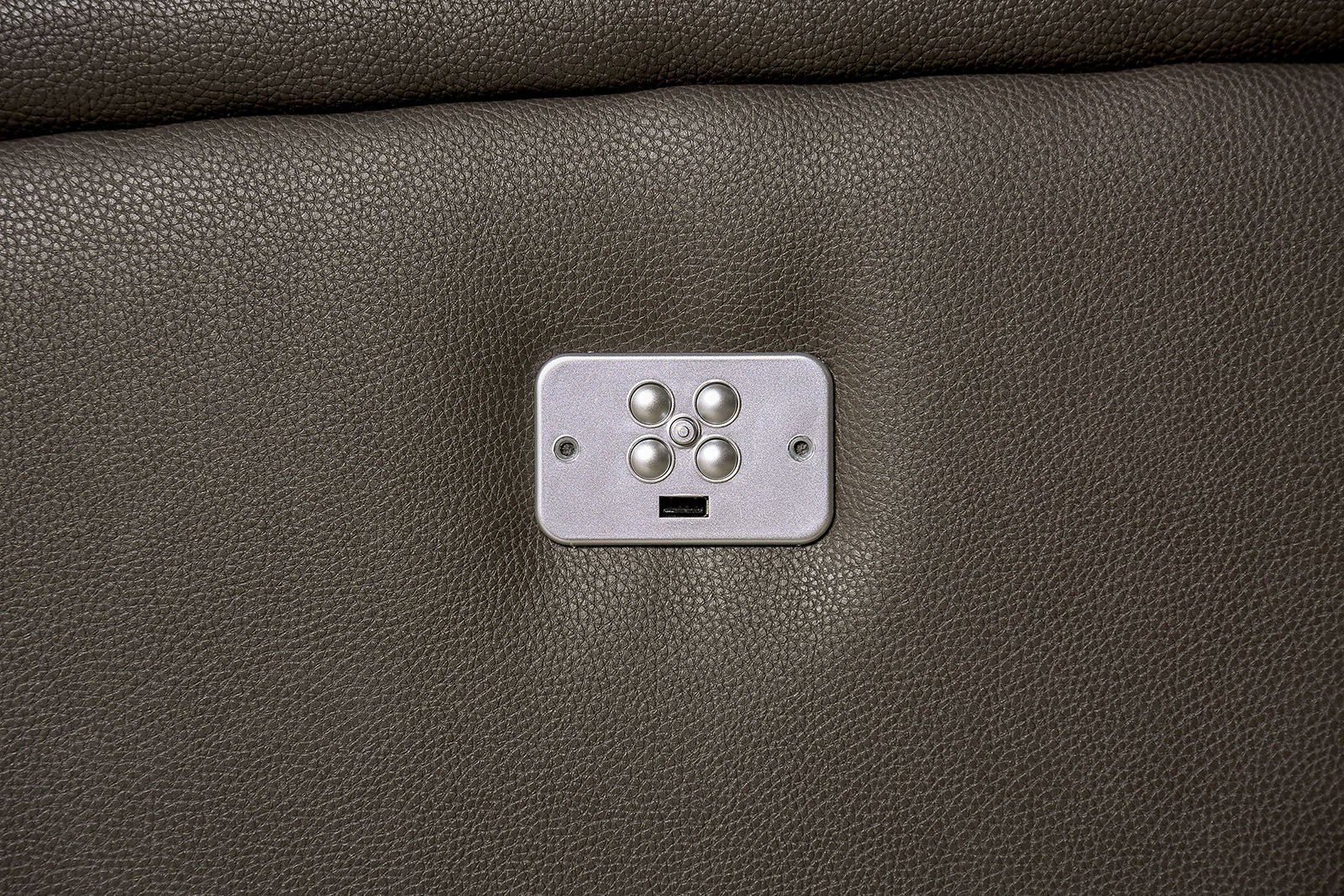 Vasilios Gray Leatherette Power Reclining Sofa - Image 2