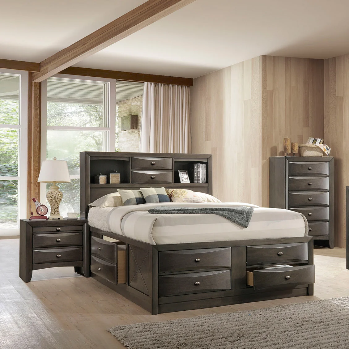 Zosimo Gray Storage Bed - Image 2